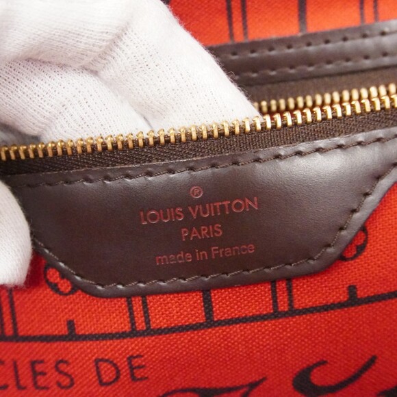 LOUIS VUITTON Brown Damier Neverfull PM Tote Bag - Picture 5 of 16